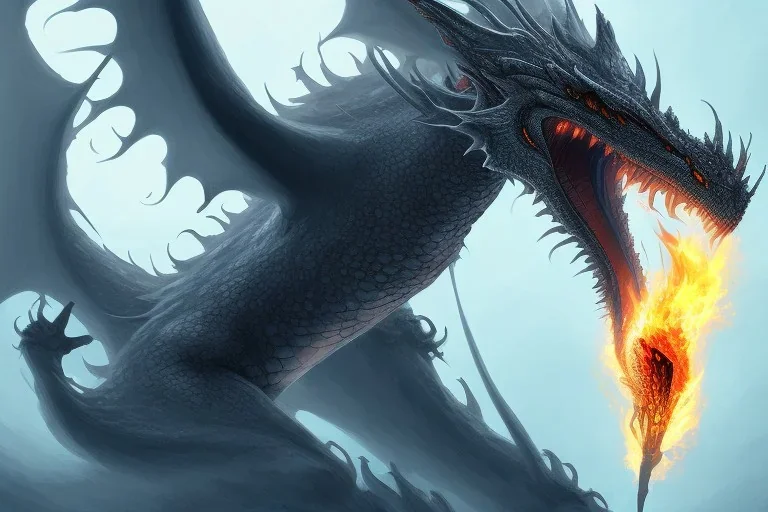 dragon spitting fire