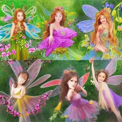 beautiful fairies of the flowers