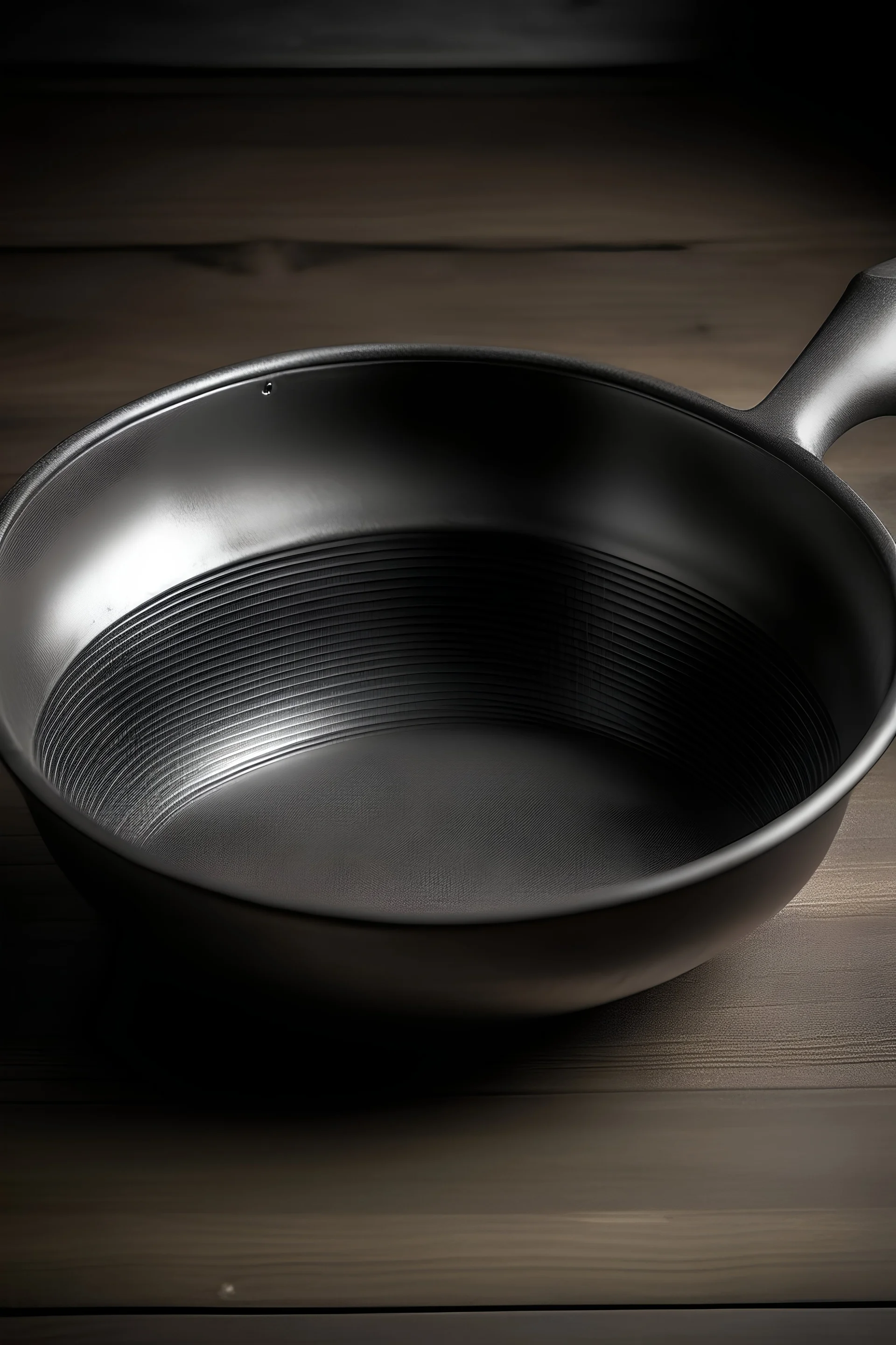 Tempered iron pan in grey