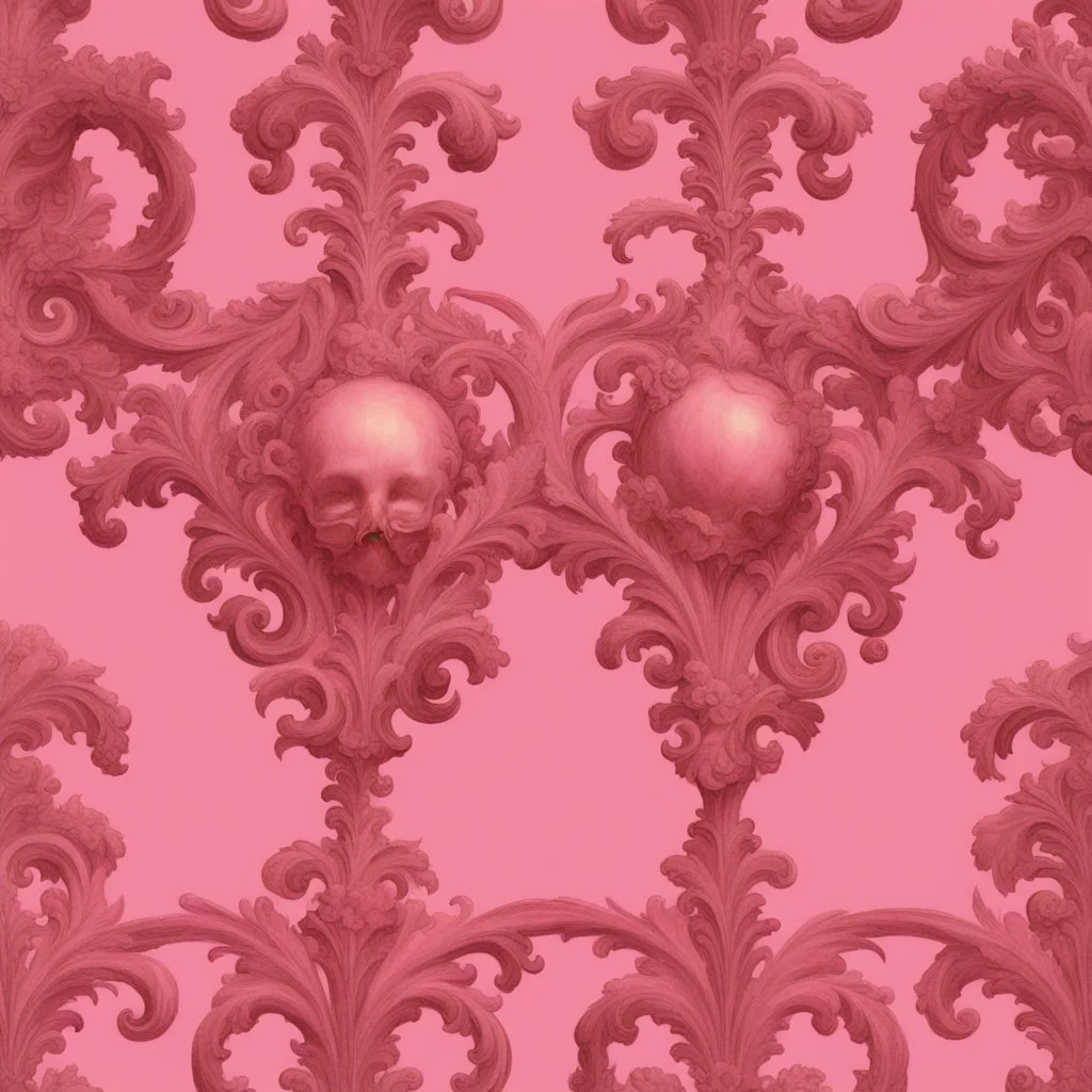 baroque art aesthetic pink