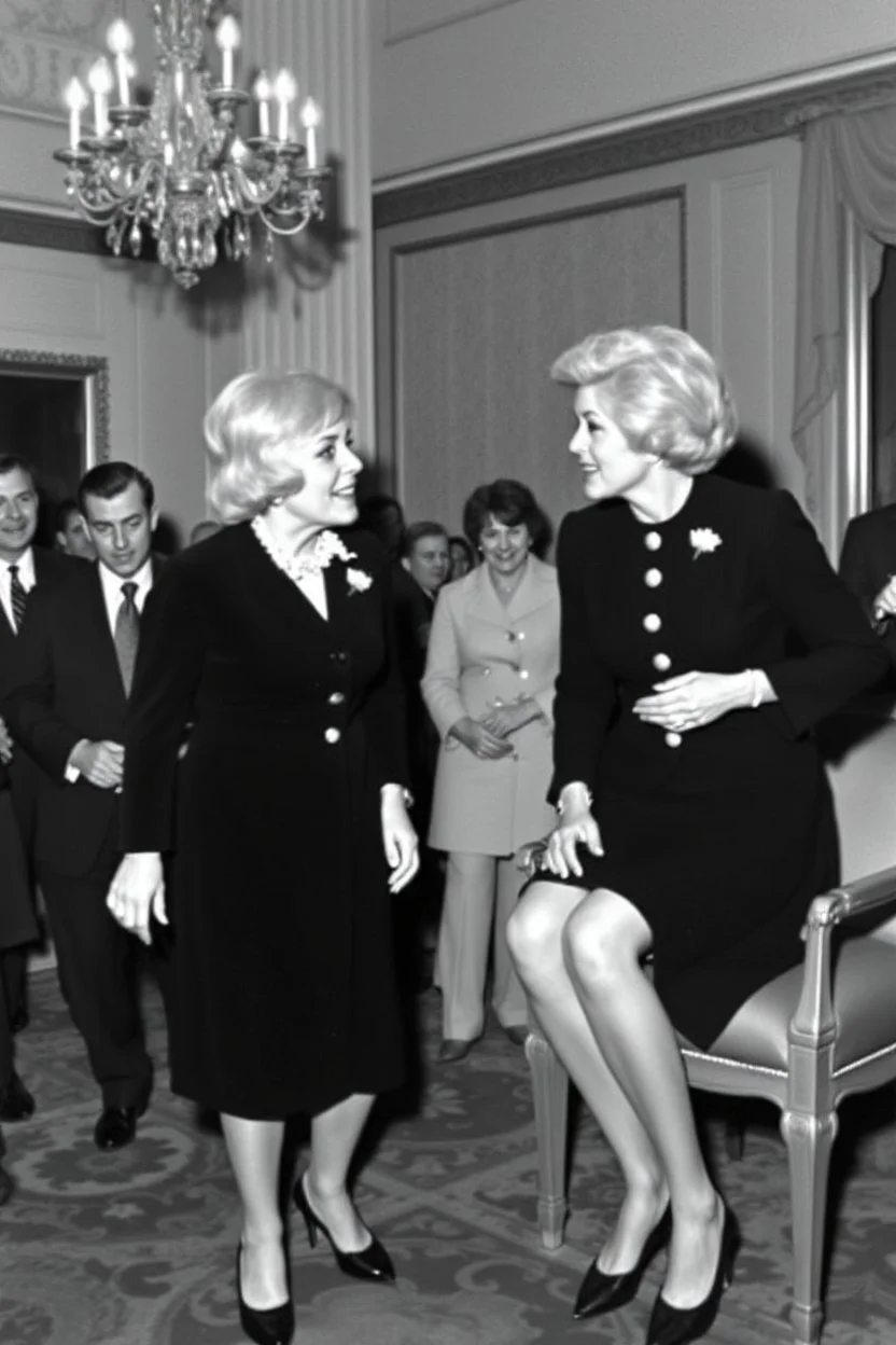 Carol Channing meets Jackie Kennedy.