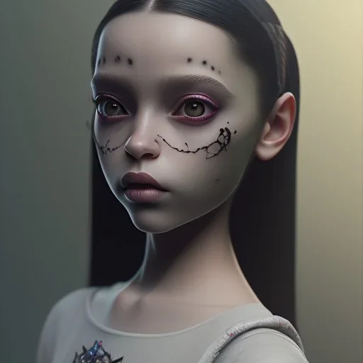 Jenna ortega as Wednesday addams, hyper detail, octane render, unreal engine 5, photorealistic, 8k resulation