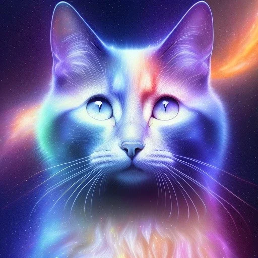 melted crayon drawing of mystical cat made of galaxy and milky way, 8k resolution, high-quality, fine-detail, ornate, baroque, muted colors, intricate, digital art, detailed matte, volumetric lighting, illustration, octane render,