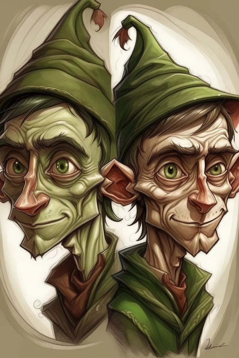 an elf, two-faced