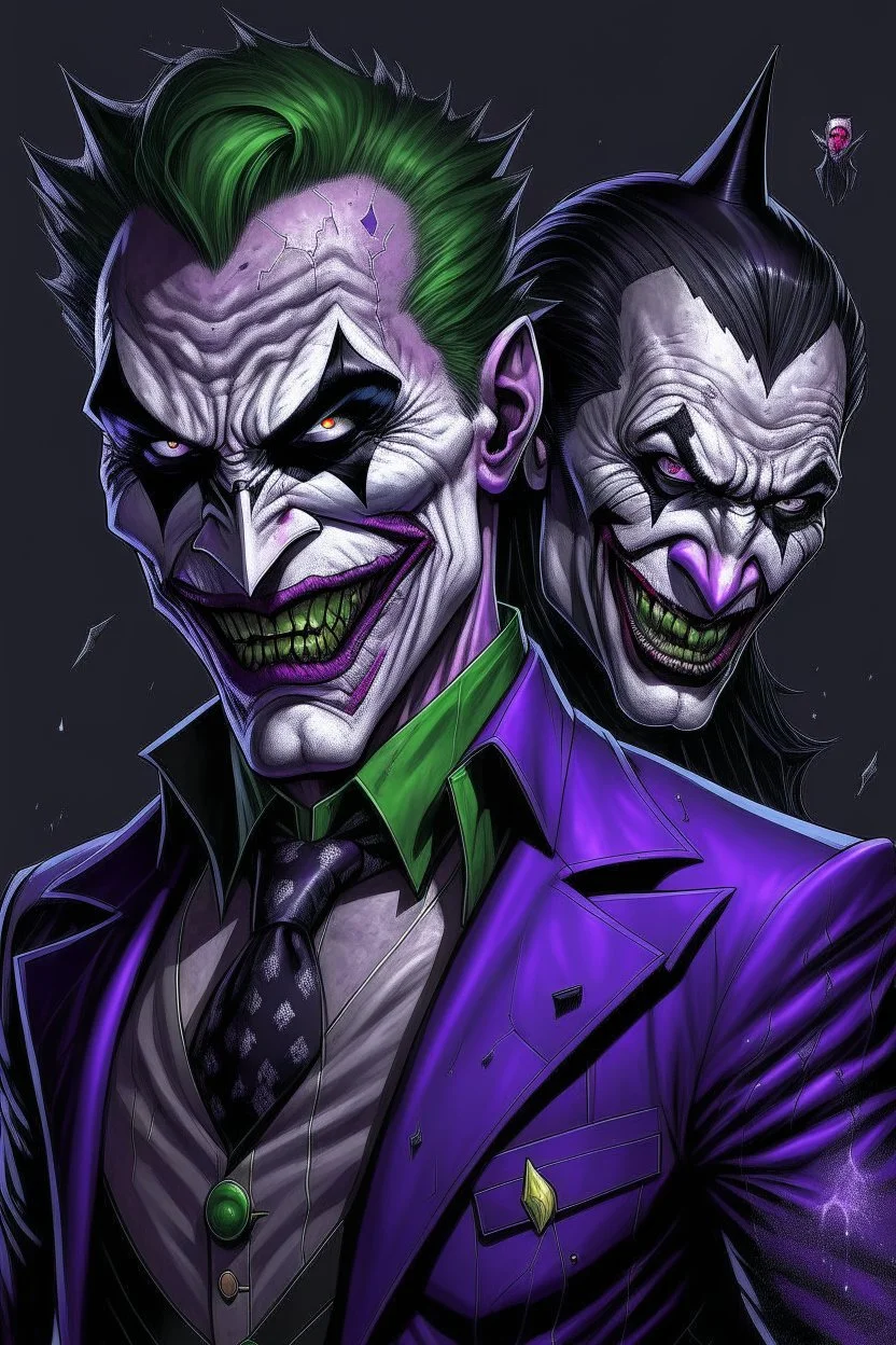 joker and batman cut grovvy art funy