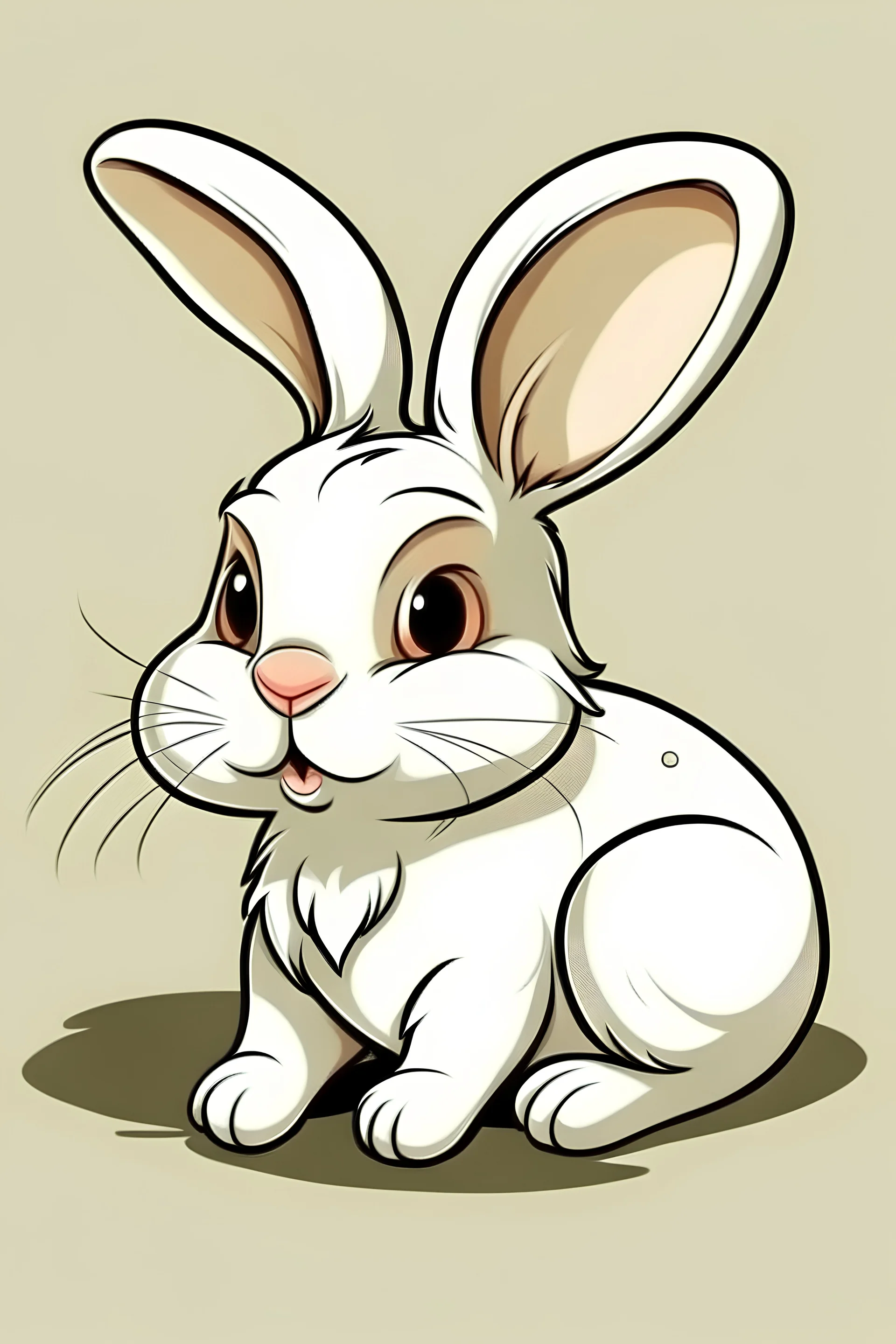 Rabbit, cartoon style