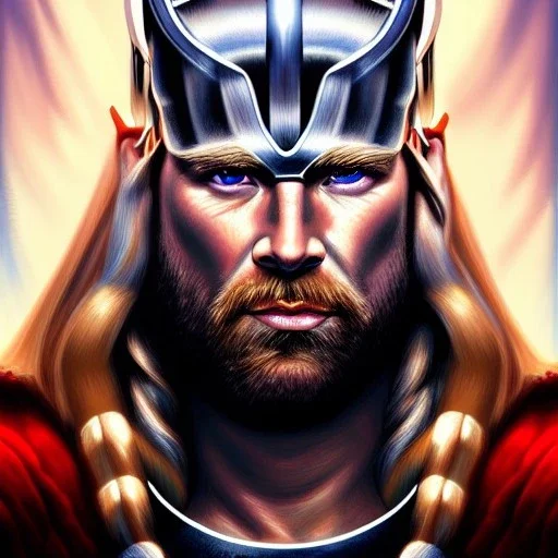 ultra detailed portrait of Thor , extremely detailed digital painting, extremely detailed face,crystal clear eyes, in the style of robert e howard and pablo oliveira and Ken Kelley and Keith Parkinson ,mystical colors,perfectly centered image, perfect composition, rim light, beautiful lighting,8k, stunning scene, raytracing