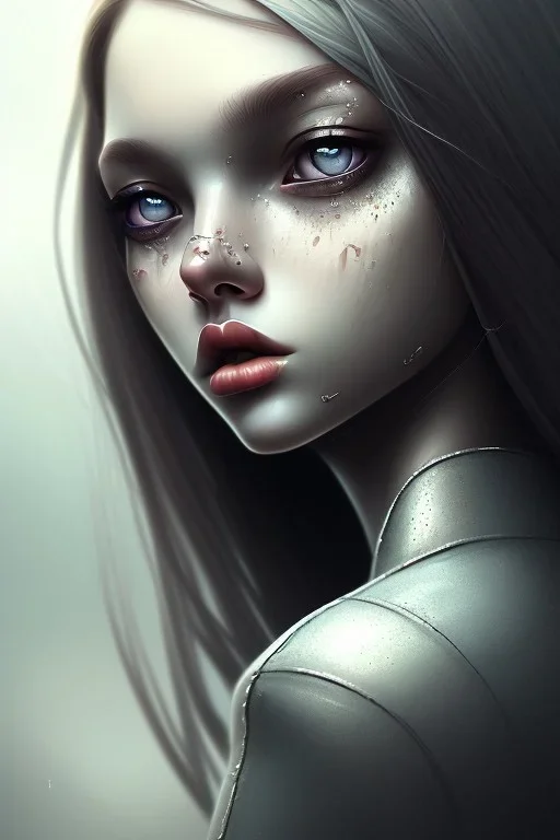 Girl, close up, depressing atmosphere