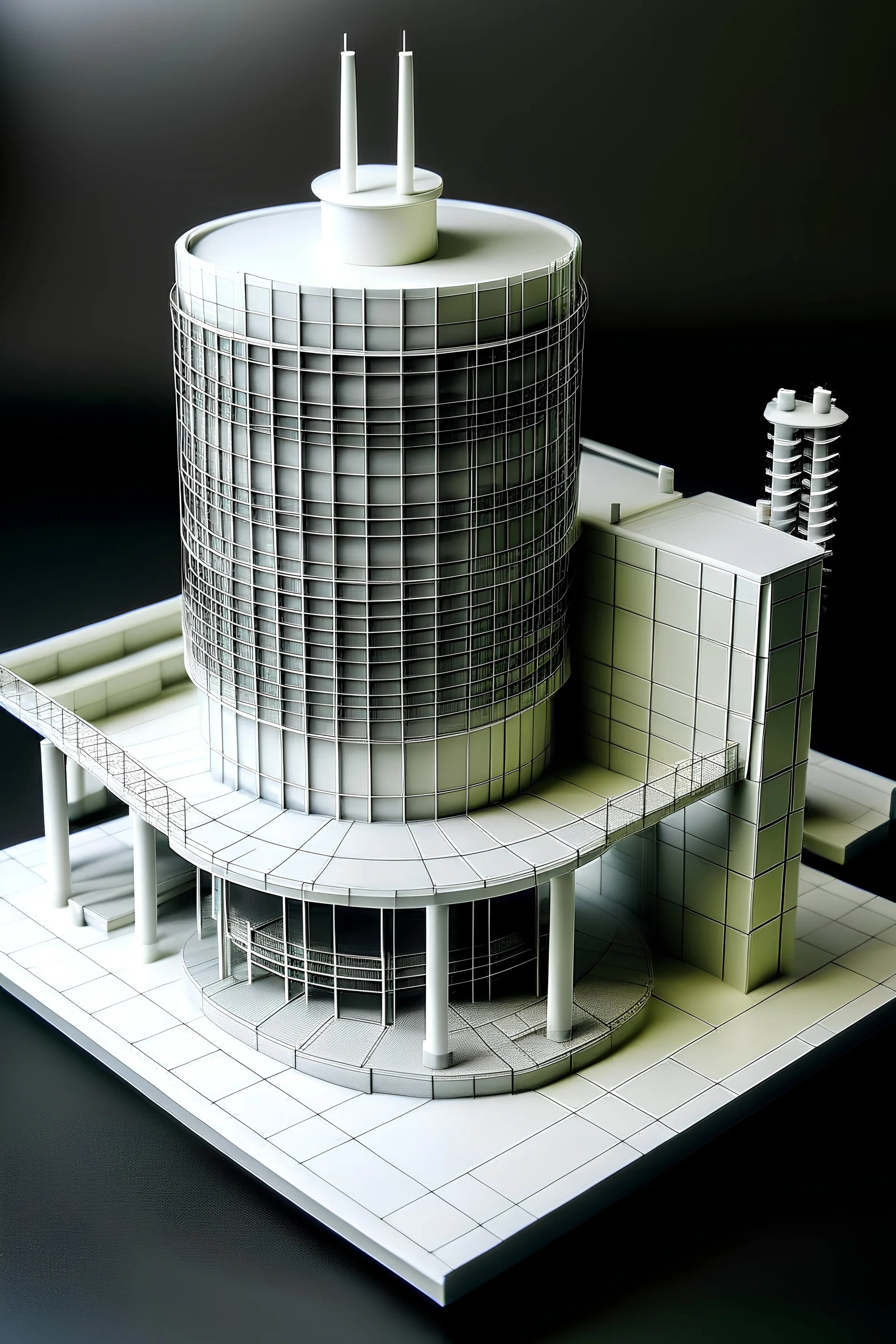 Drawing model of a nuclear reactor