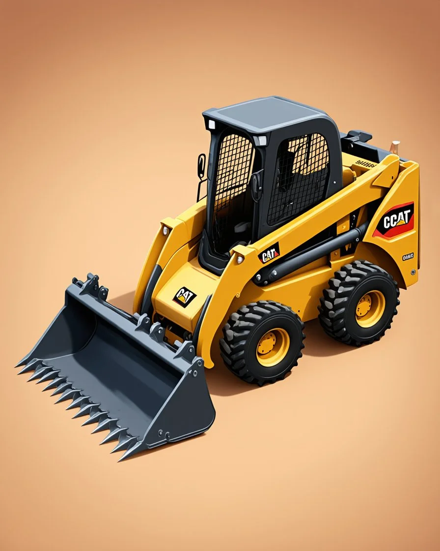 skidsteer with scorpion claws pincers and tail, 3d cartoon proportions, isometric Digital painting