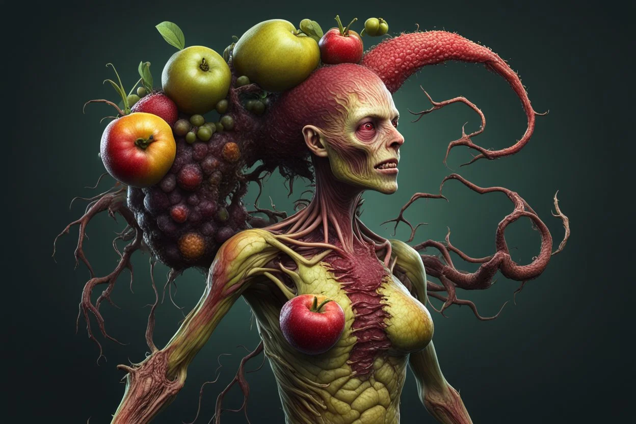 an extremely fertile, parasite-ridden woman. fruit, fertile brood 8k deformed human form, conspicuous, artful, digital art trending on artstation 8k high resolution