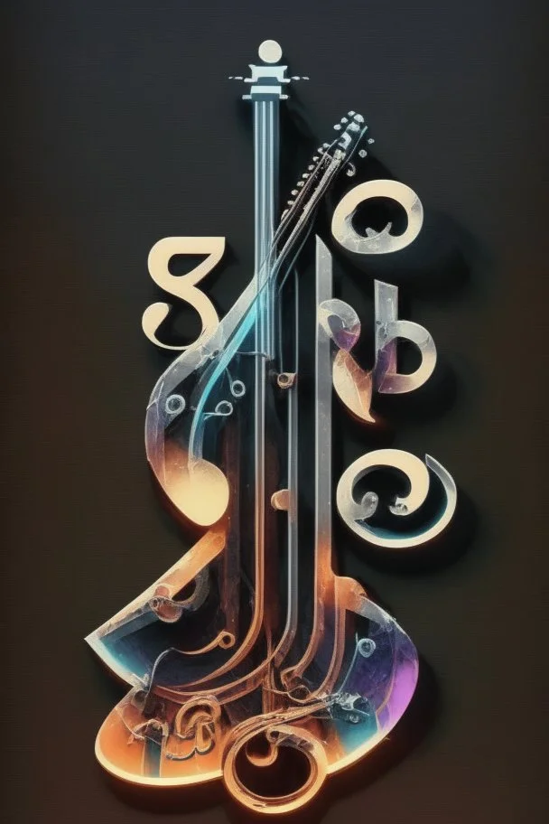 Musical instruments wallpaper with ES logo