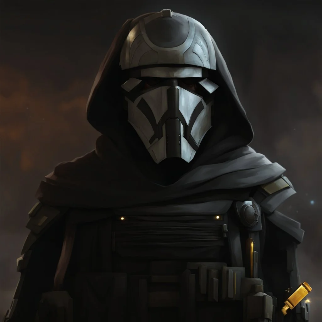 star wars bald male corellian jedi pilot wearing black and gunmetal grey old republic armored robes with gold trim, alone, battle-ready Jedi Master defending a ruined ancient city surrounded by golden light, centered head and shoulders portrait, hyperdetailed, dynamic lighting, hyperdetailed background, 8k resolution, volumetric lighting, light skin, fully symmetric details