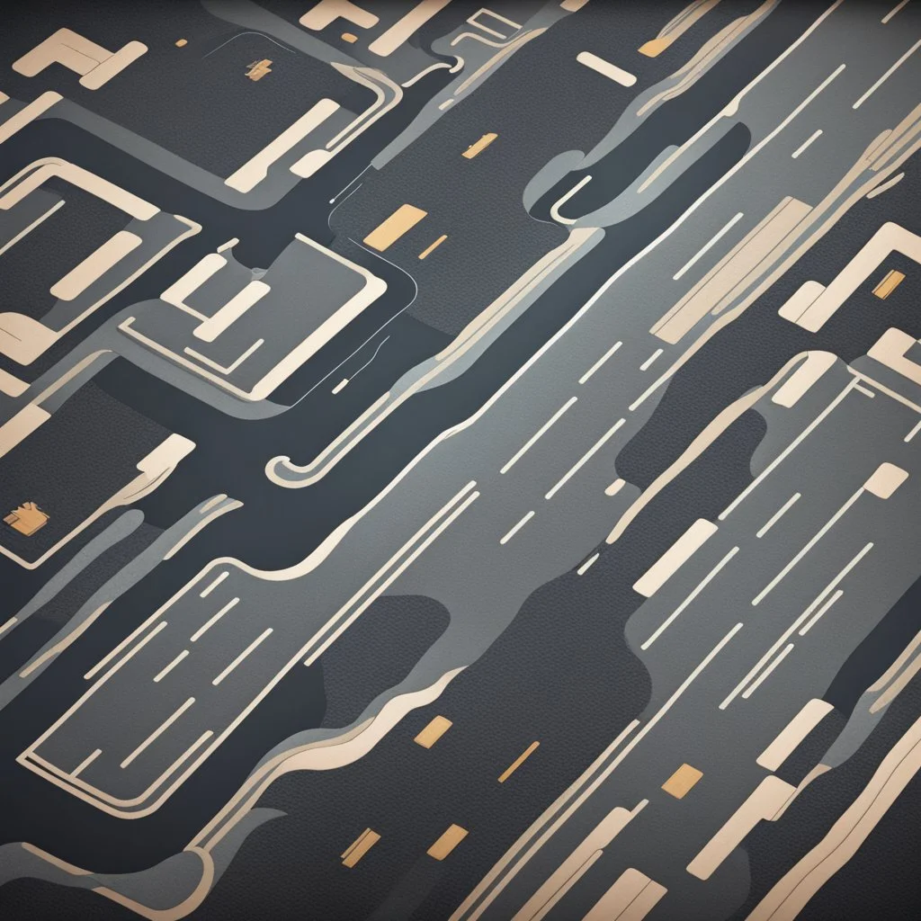 road stylized square block