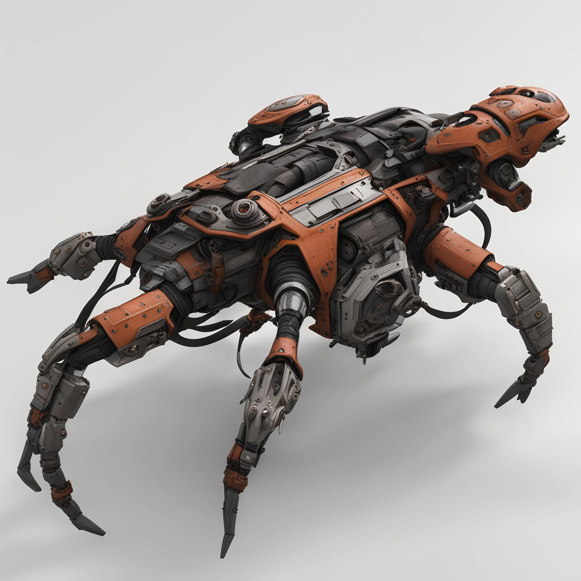 quadruped creature with harness scifi top view