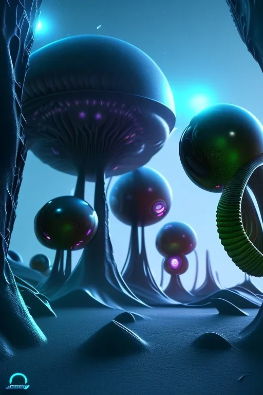 aliens worlds, clean art NFT, blender 3d