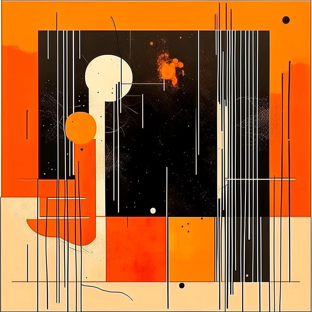 Every day is Halloween, diffused conspiracies, abstract surrealism, by Graham Sutherland and Victor Pasmore, silkscreened mind-bending illustration, asymmetric, Braille code character textures, warm orange and black colors