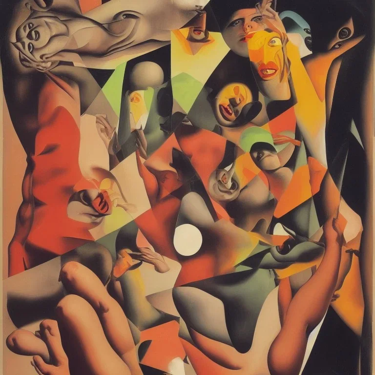 We propagate metabolism, break-neck somersaults, vampirism, and all forms of mimicry,Dada, Surrealism, by artist “Raoul Hausmann", by artist "Francis Picabia," complementary colors, analogous colors, perspective, deep focus, centered, crisp, clear, high resolution"