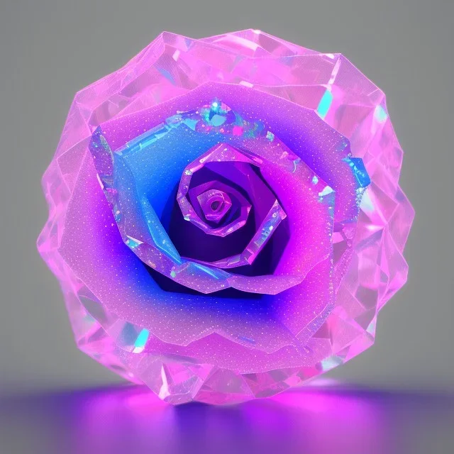 transparent multicolor crystal rose