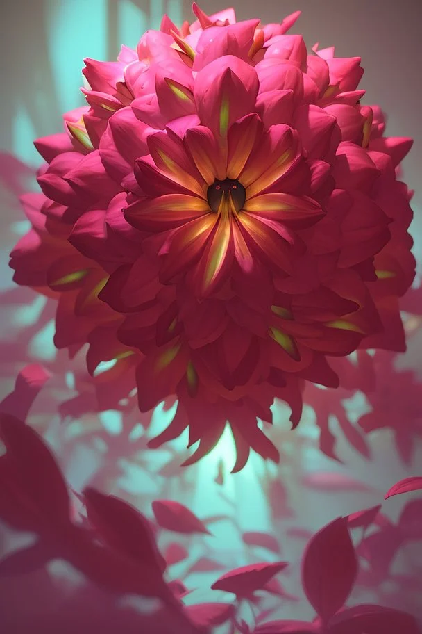 Flower monster, volumetric lighting, dramatic lighting, detailed digital painting, smooth, sharp focus, 8k, uhd, detailed eyes, realistic shaded volumetric lighting