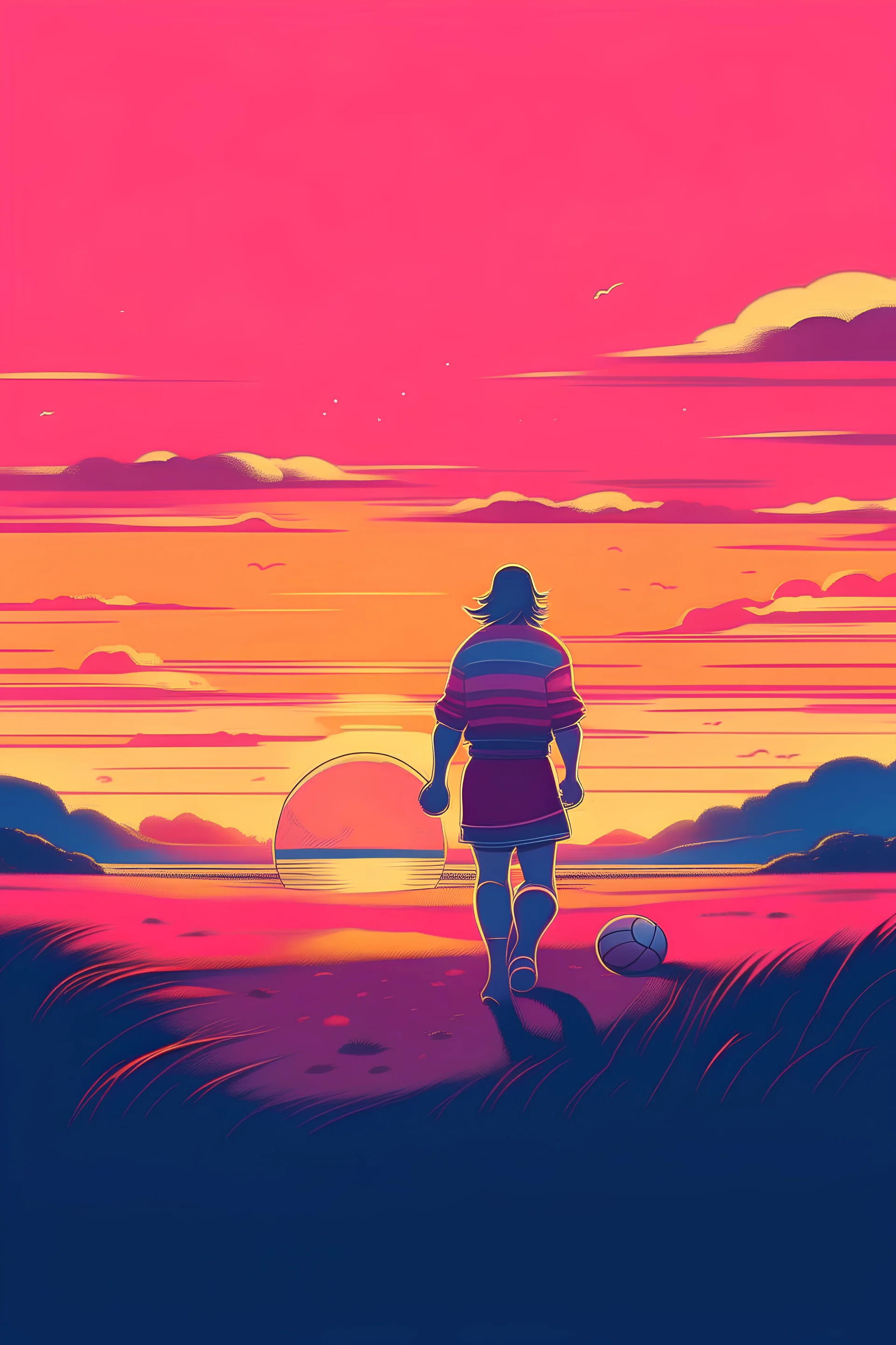 aesthetic rugby sunset pastel
