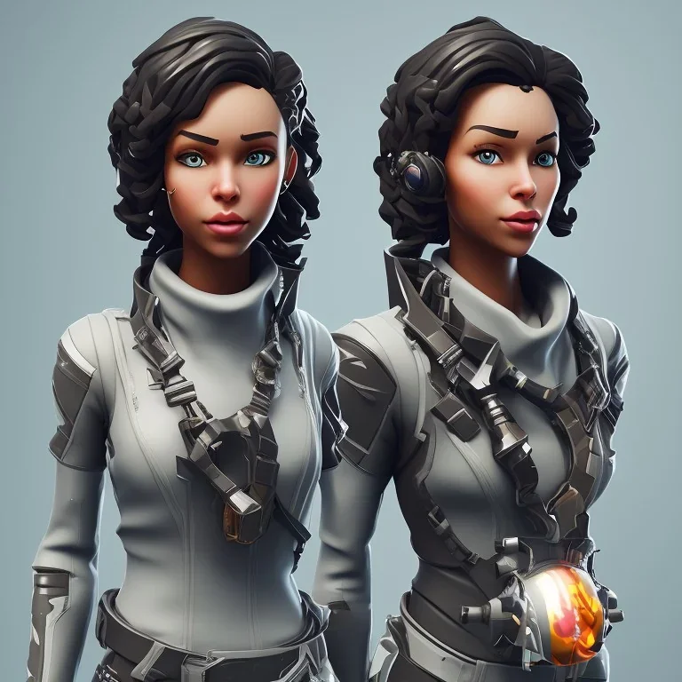 a skin fortnite of flora cherry black girl curly hair gray eyes