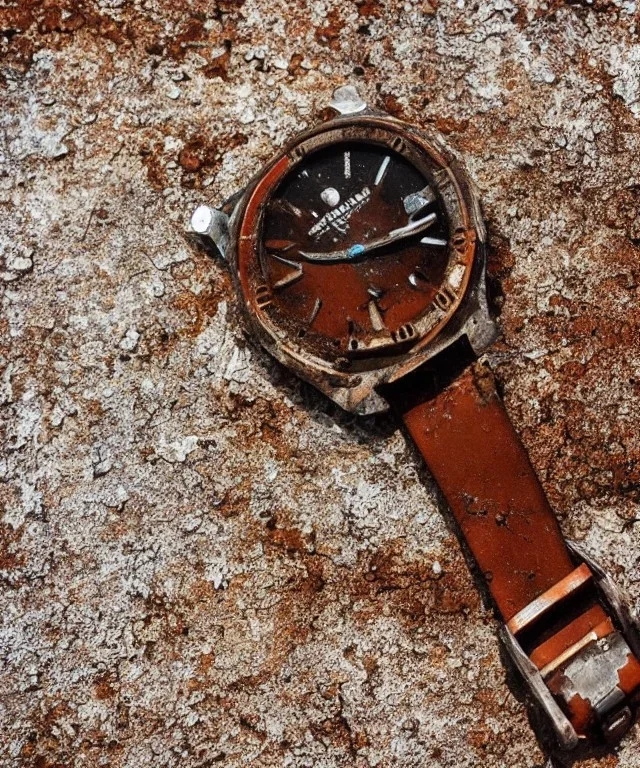 wristwatch death underwater detailed rust decay