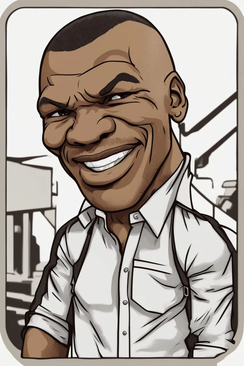 Mike Tyson American boxer ,cartoon 2d