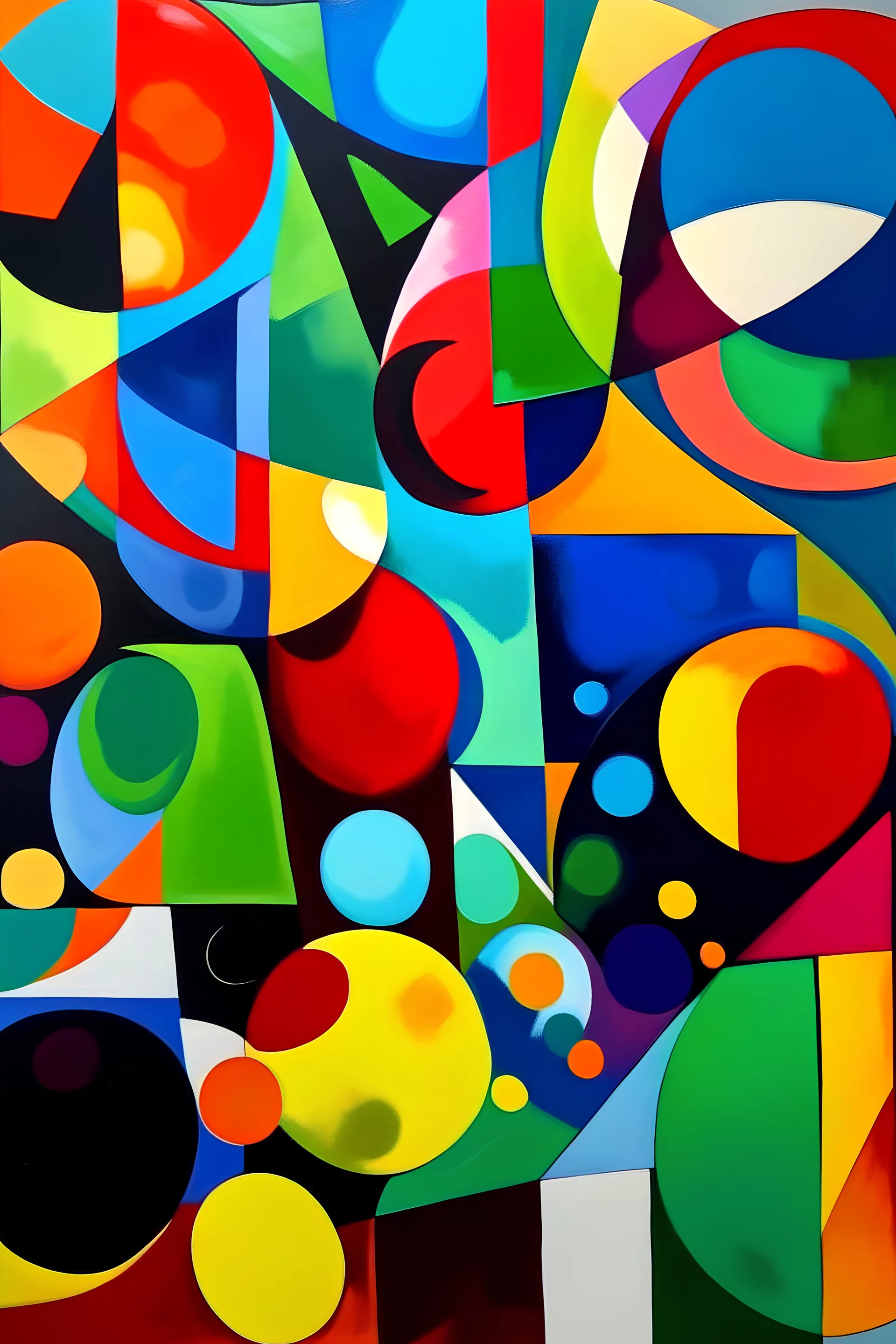 abstract biggest SHAPES acrylic painting