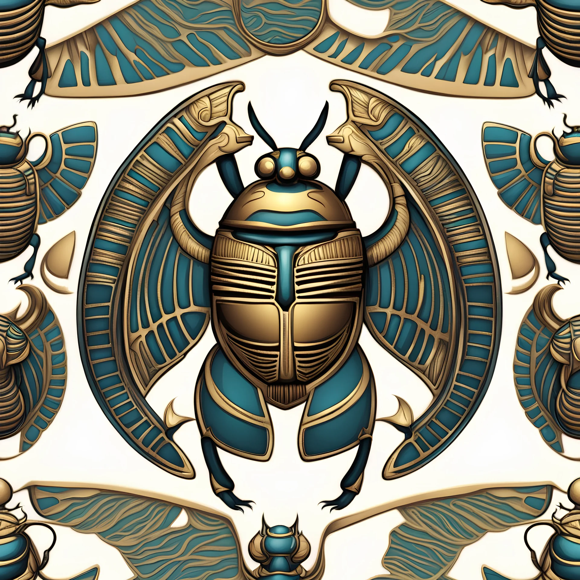 egyptian scarab stylized
