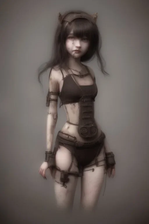 hell end solitary body girl darkness sad steampunk cute