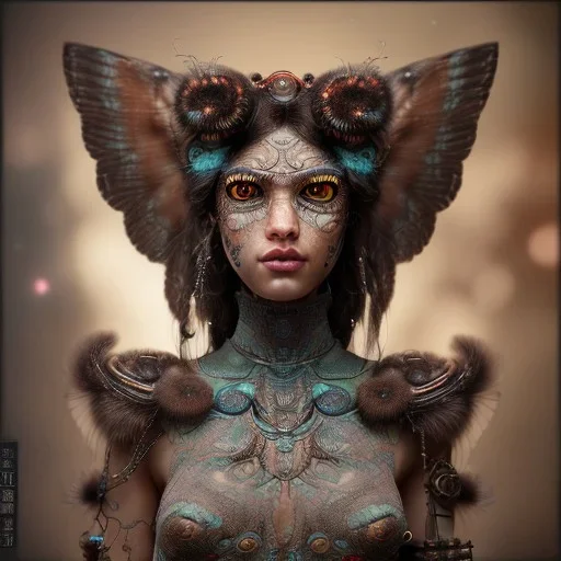 Insanely detailed photograph of an elaborate beautiful hawk goddess intricate glowing skin eyes intricate hawk lashes fur dress hyperdetailed painting by Anna Dittmann Huang Guangjian and Dan Witz CGSociety ZBrush Central steampunk album cover art 4K 64 megapixels 8K resolution HDR Greek shiny steampunk colours jewelry celestial hair eyes light"