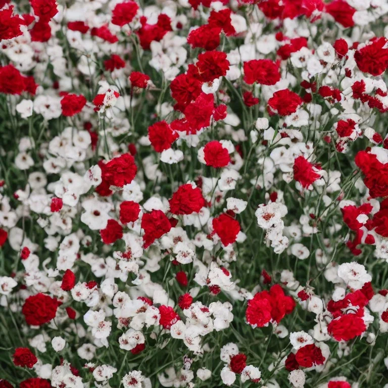 close up photo of different red and white withered flowers, soft light, 100mm lens, f / 2.8 , unreal engine 5.1, ultra high resolution, photorealistic, ultra high detail, octane render, beautiful,