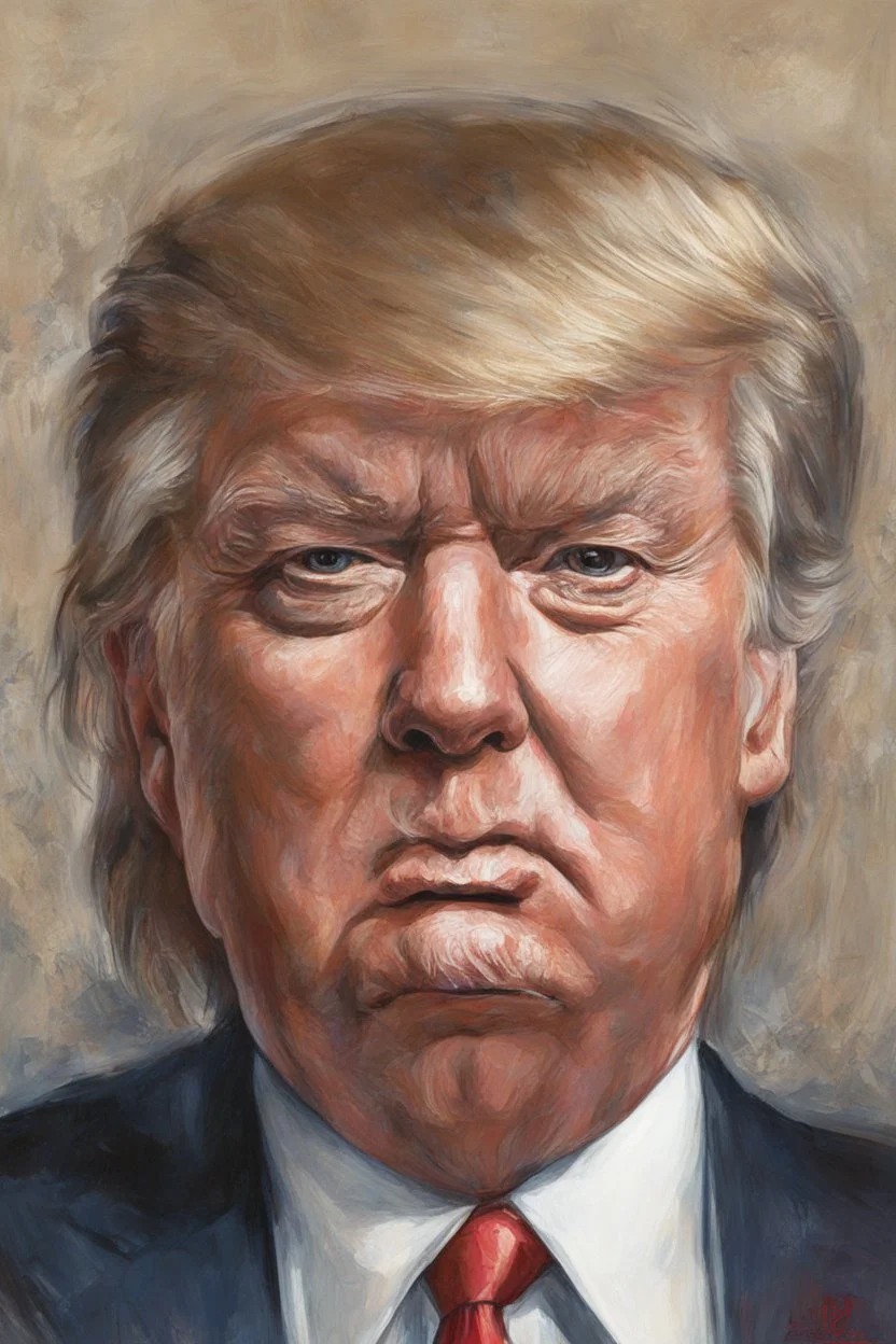 Presidential portrait - Donald Trump - by Julie Bell