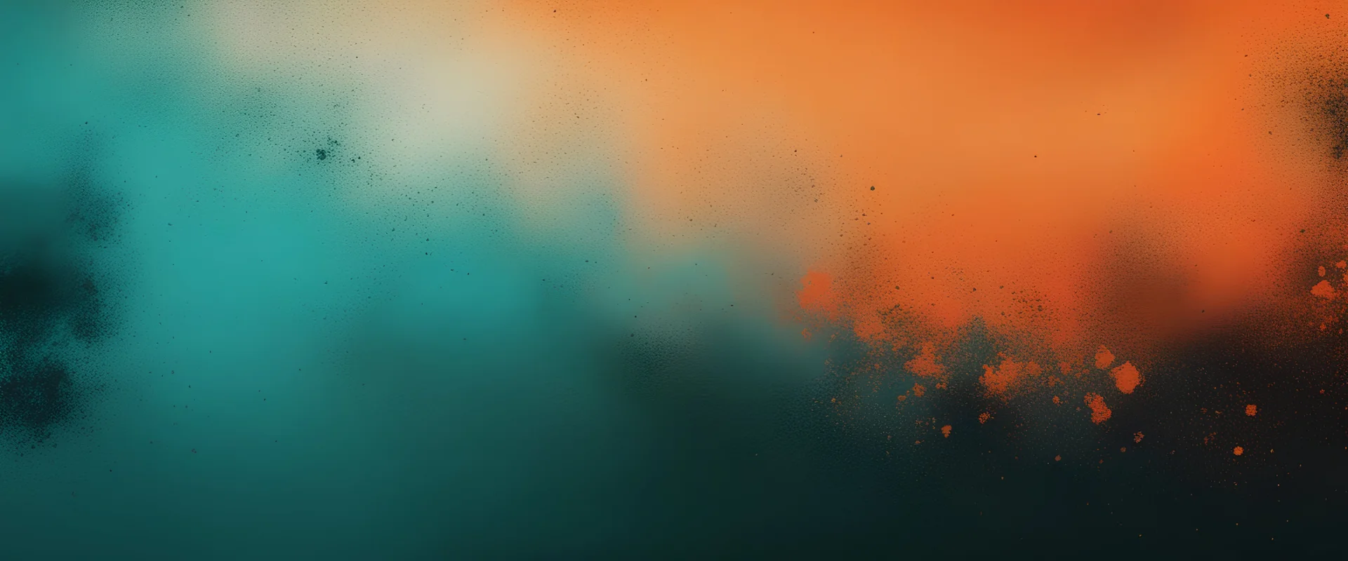 Teal orange black white abstract grunge gradient background, grainy texture effect, poster banner landing page backdrop design