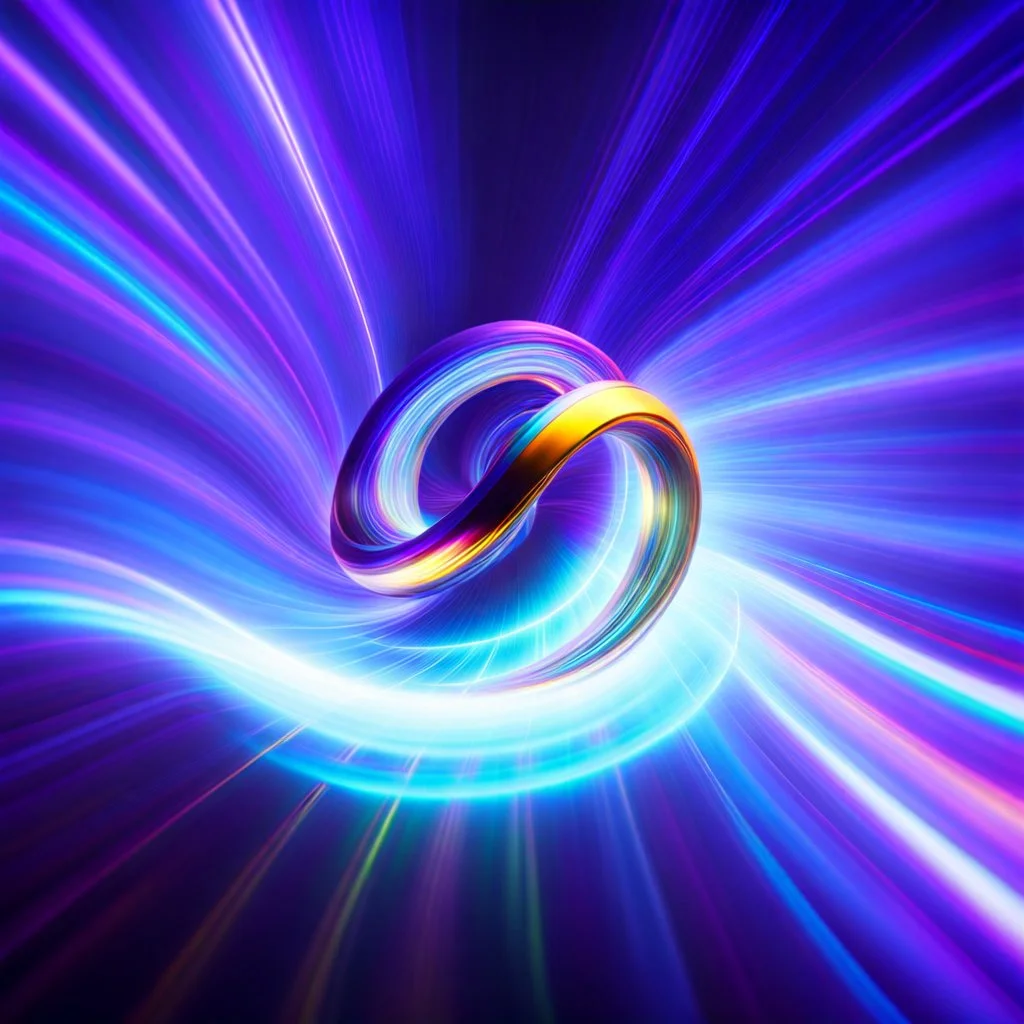 infinity symbol brightly coloured ∞ moving at warp speed, colours from infinity flowing through image with speed, DSLR with a 80mm lens, set to f/16 and a slow shutter speed of 1/15s, striking, chiaroscuro, dramatic, captivating, powerful, fantasy, beautiful, octane render, 16k post-production, artstation: award-winning: atmospheric: commanding: fantastical: clarity: ultra quality: striking: brilliance: stunning colors: amazing depth; lens: f/11, 35mm