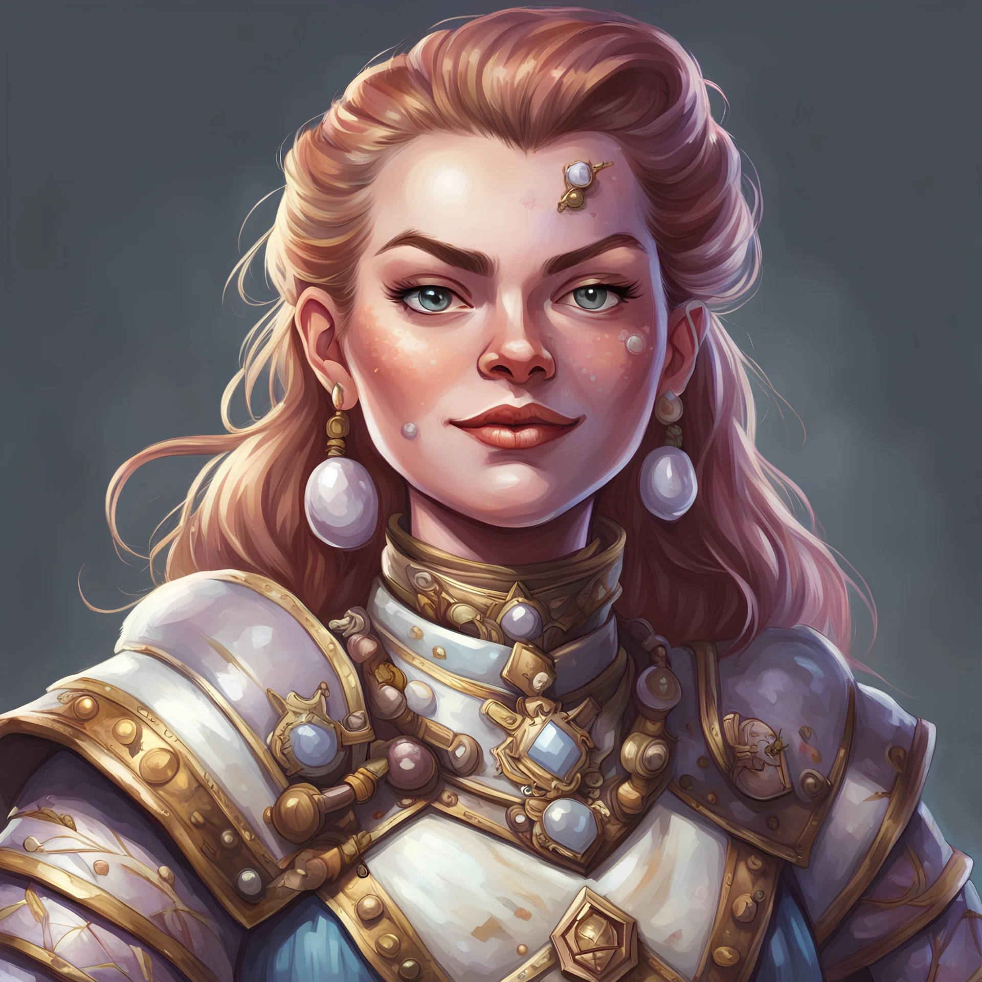 dnd, portrait of pearl dwarf