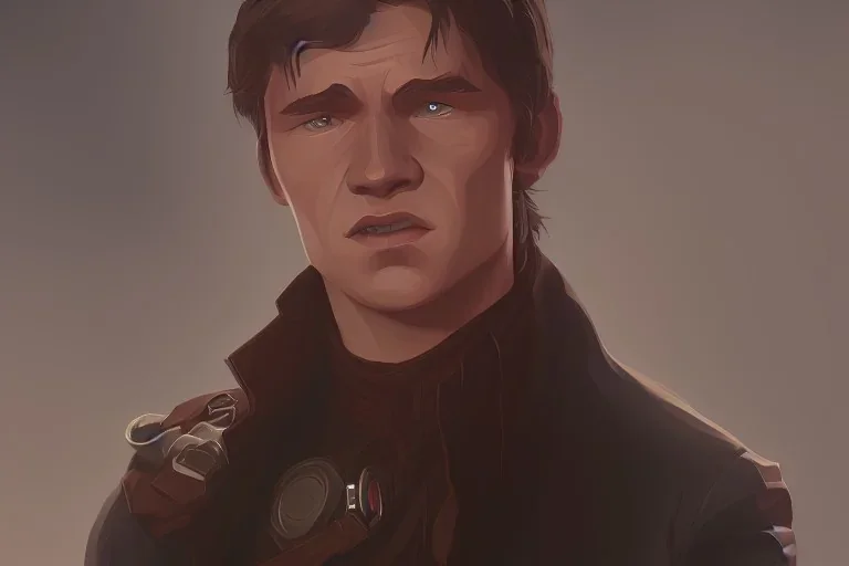 Portrait of Han Solo by Jake Bartok