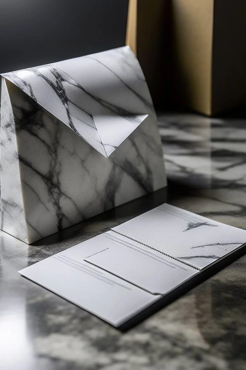 Granite and marble combined in an A4 envelope