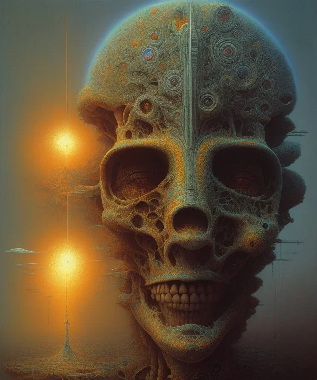 neural network. oil on canvas, beksinski