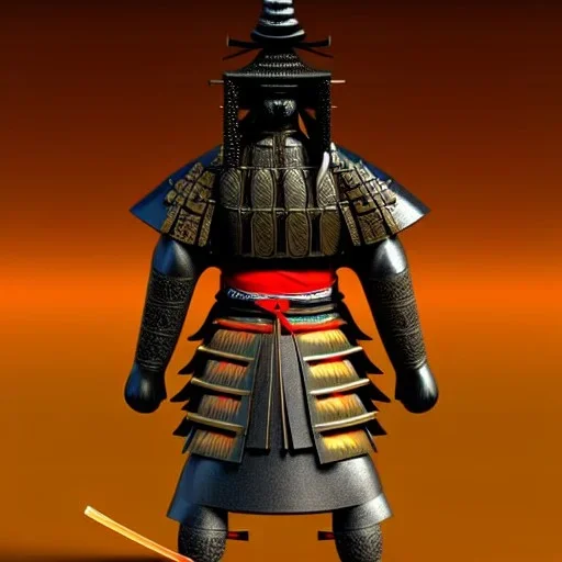 Samurai, 3d, très détaillé, lion, anthropomorphique