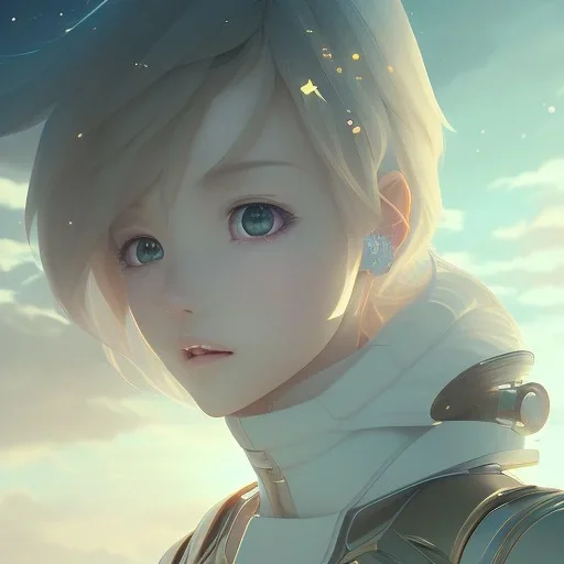 ⭐☁️, friendly slight smile, hd, uhd, full body, modern anime art style, epic anime key visual, Artstation trending, loish rossdraws artgerm, golden ratio, fake detail, trending pixiv fanbox, style of makoto shinkai studio ghibli genshin impact james gilleard greg rutkowski chiho aoshima