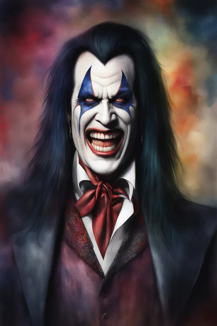 text "MOTLEY CRUE", head and shoulders portrait, Motley Crue Count Dracula - well-shaped, perfect figure, perfect face, laughing, a multicolored, watercolor stained, wall in the background, professional quality digital photograph, 4k, 8k, 32k UHD, Hyper realistic, extremely colorful, vibrant, photorealistic, realistic, sharp, highly detailed, professional quality, beautiful, awesome, majestic, superb, trending on artstation, pleasing, lovely, Cinematic, gorgeous, Real, Life like, Highly detailed