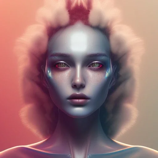 Portrait of beautiful abstract girl, face dept of field,face shinning, plant, metal,lens blur,Unsharp masking,Açıklamalı resimler, feathers,central weight average,Laplacian filt CWA Dryad,Median filter fae, sidhe, ominous, nature, plants, wildflower sparkle,facepaint, dnd character portrait, intricate, oil on canvas, masterpiece, expert, insanely detailed, 4k resolution, retroanime style, cute big circular reflective eyes, cinematic smooth, intricate detail , soft smooth lighting