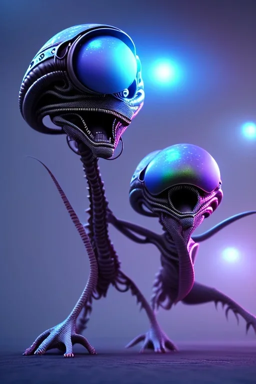 full length aliens clean art NFT, blender 3d