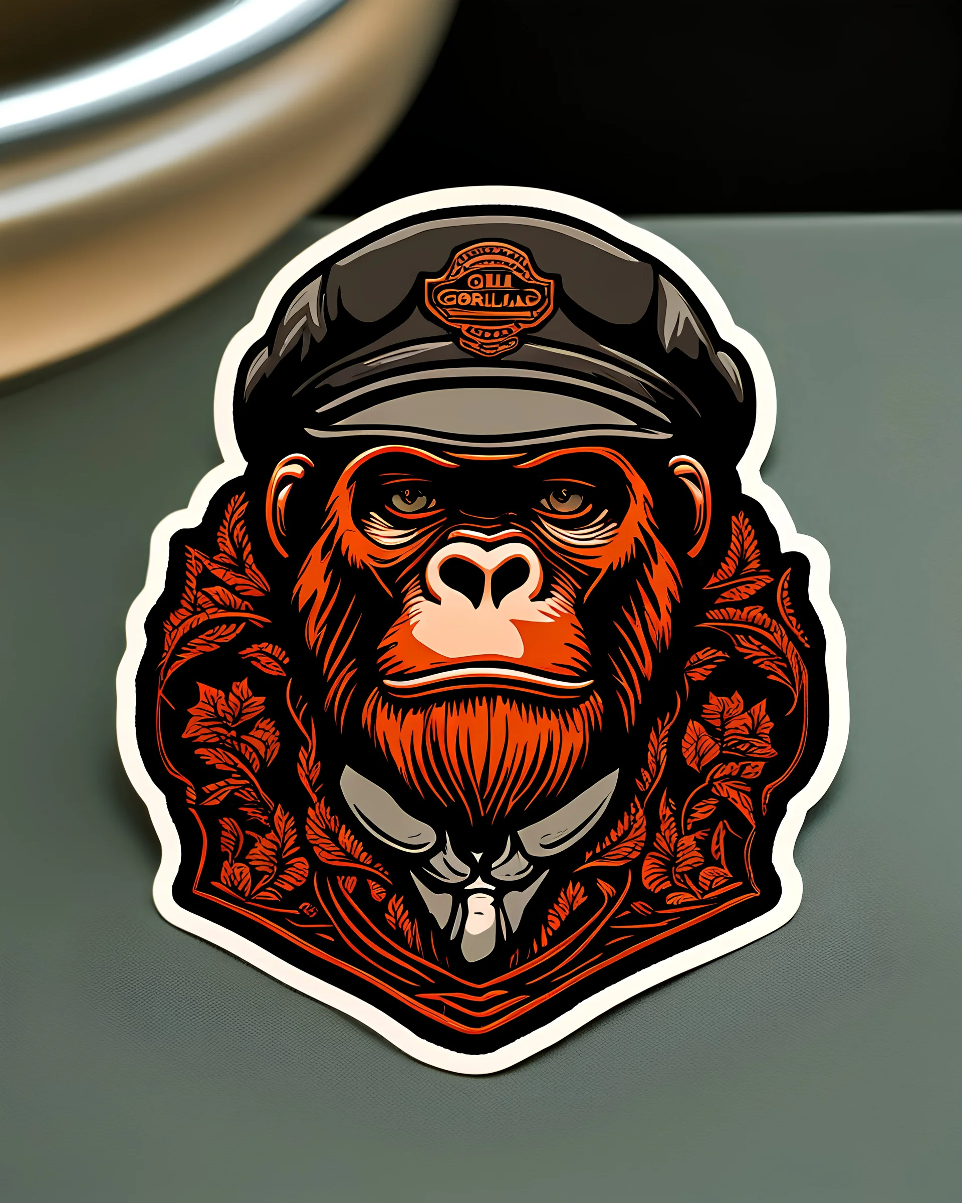 copper Gorilla cafe racer peaky blinders hat sticker