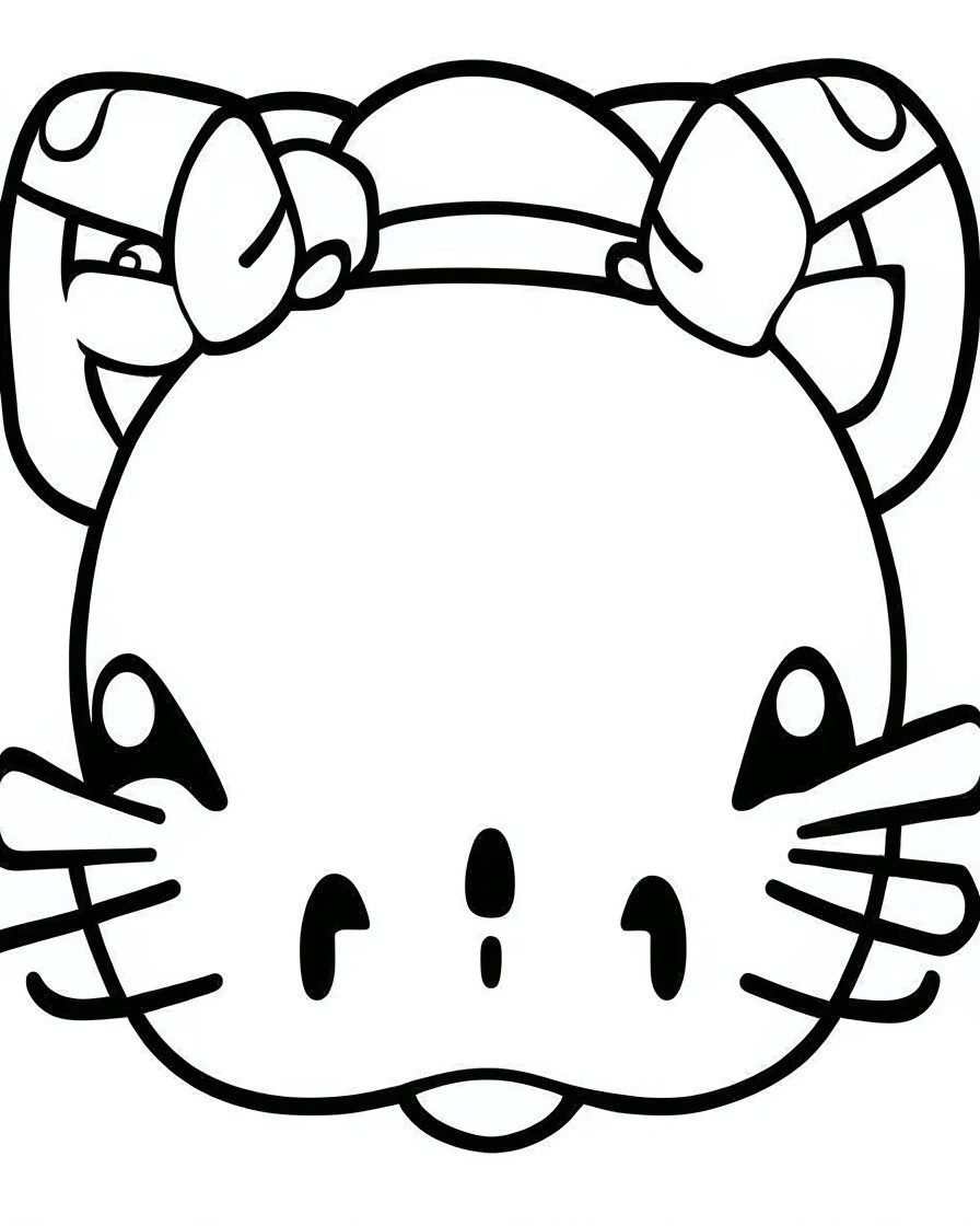 outline art for Hello Kitty Winking coloring page