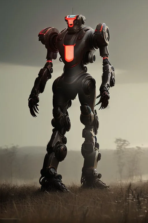 dark armor robot ai soldier mech dystopian scary gladiator predator