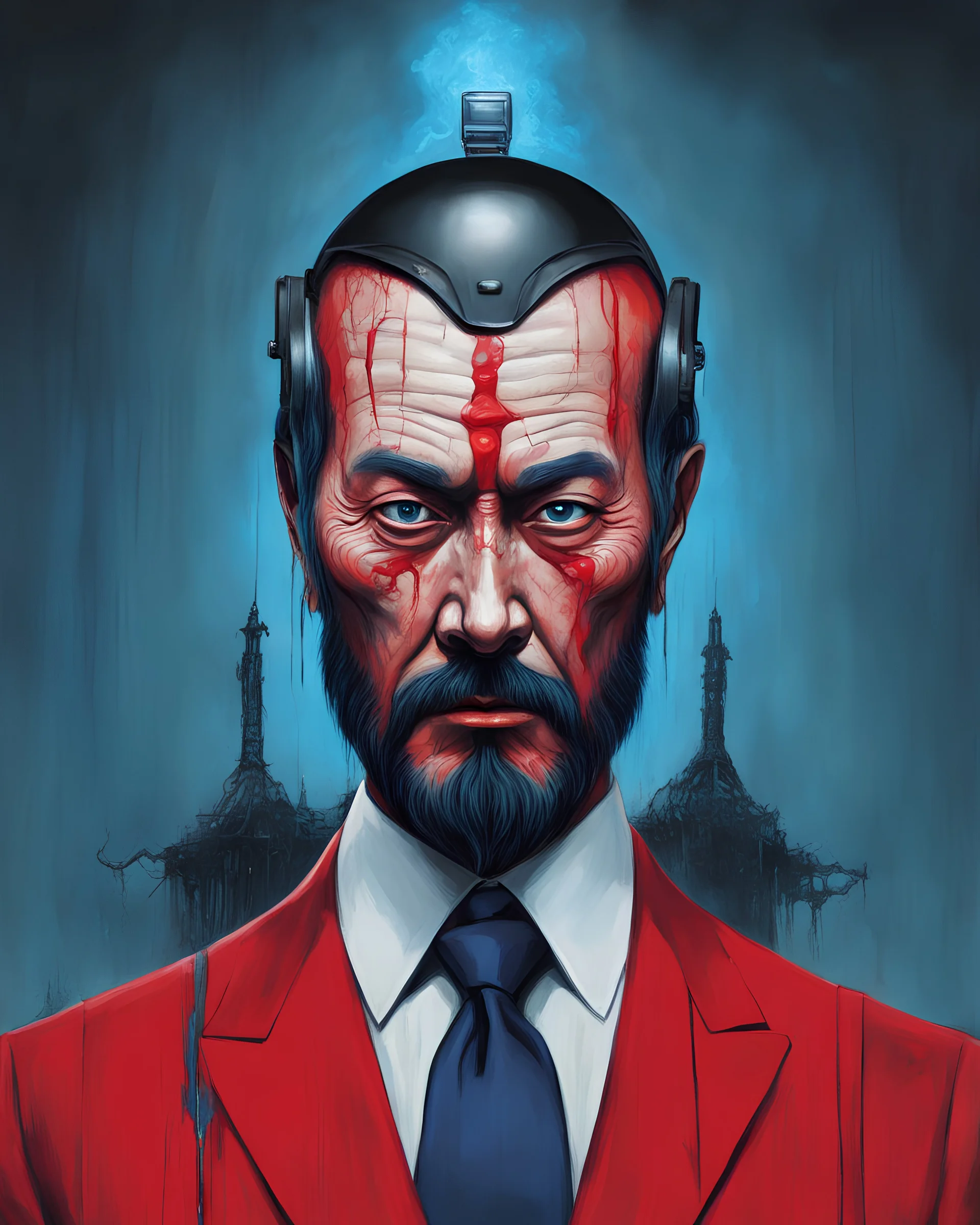 孔子 下行时代 铁面有私处 眼疾 背景纯蓝 眼睛神经检查手术室 重影 暴力形象分裂 头人 霓虹灯管效果 异化兽人 头戴骷髅头 西服领带 头戴头套 红书 手机 电脑 上吊 乱伦 虐杀 机器人 浑身黑汗毛 洗澡 绘画 伤口 身体的修辞 异形 阿德里安格尼 弗朗西斯培根绘画 阿德里安格尼 幽默荒诞