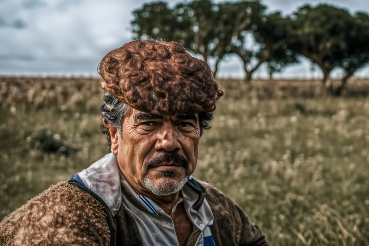 Diego Maradona, Filmado em Canon EOS R5, lente 50mm, profundidade de campo, velocidade do obturador 1/1000, f/2.8, balanço de branco, 6000k. Alta resolução, detalhes realistas, efeito HDR, grão de filme, 4K. --ar 16:10 --s 700 --q 5